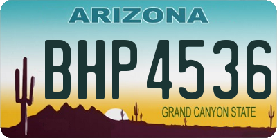 AZ license plate BHP4536
