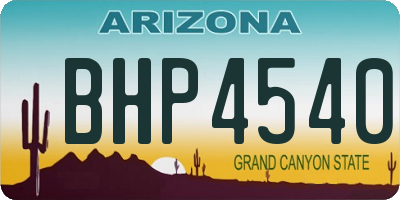 AZ license plate BHP4540