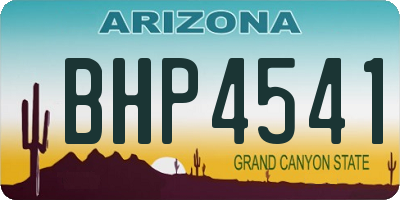 AZ license plate BHP4541