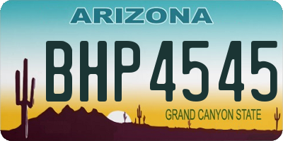 AZ license plate BHP4545