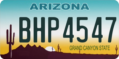 AZ license plate BHP4547
