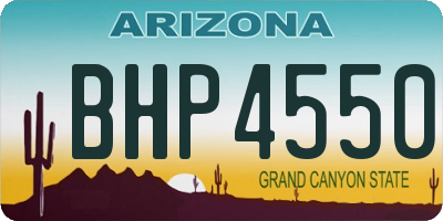 AZ license plate BHP4550