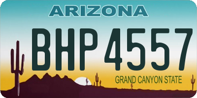 AZ license plate BHP4557