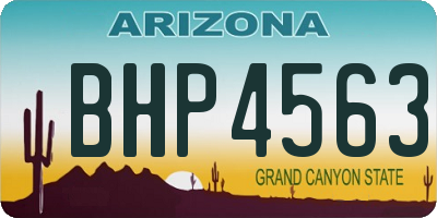 AZ license plate BHP4563