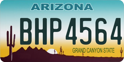 AZ license plate BHP4564