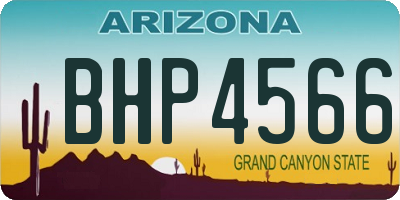 AZ license plate BHP4566