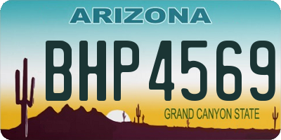 AZ license plate BHP4569
