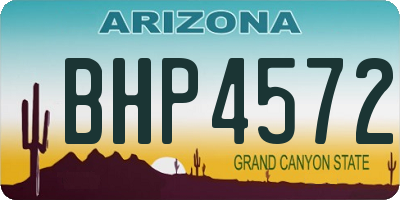 AZ license plate BHP4572