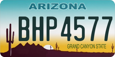 AZ license plate BHP4577