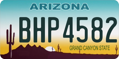AZ license plate BHP4582