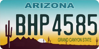 AZ license plate BHP4585