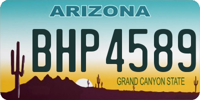 AZ license plate BHP4589