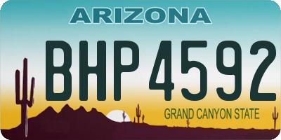 AZ license plate BHP4592