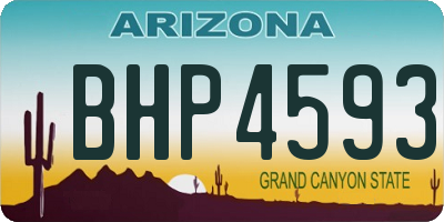 AZ license plate BHP4593