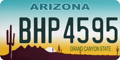 AZ license plate BHP4595