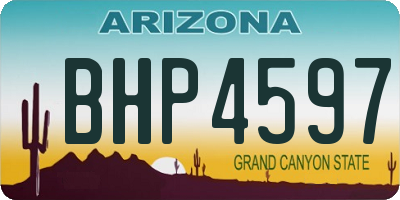 AZ license plate BHP4597