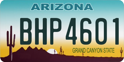 AZ license plate BHP4601