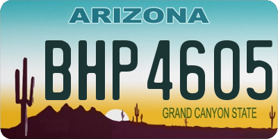 AZ license plate BHP4605