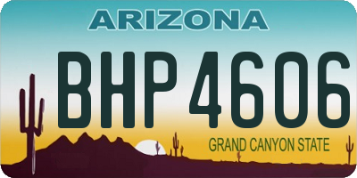 AZ license plate BHP4606