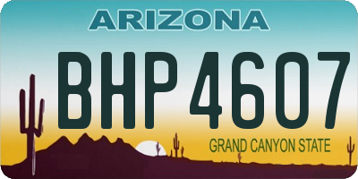 AZ license plate BHP4607
