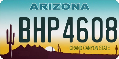 AZ license plate BHP4608