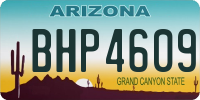 AZ license plate BHP4609