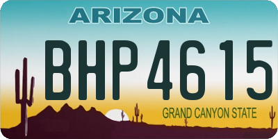 AZ license plate BHP4615