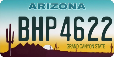AZ license plate BHP4622