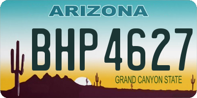 AZ license plate BHP4627