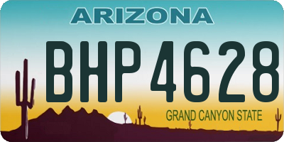 AZ license plate BHP4628