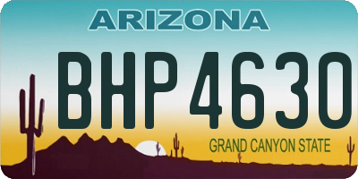 AZ license plate BHP4630