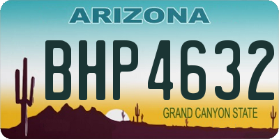 AZ license plate BHP4632