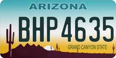AZ license plate BHP4635