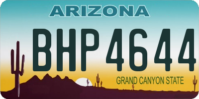 AZ license plate BHP4644