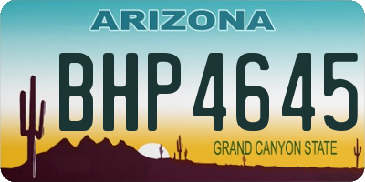 AZ license plate BHP4645