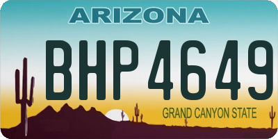 AZ license plate BHP4649