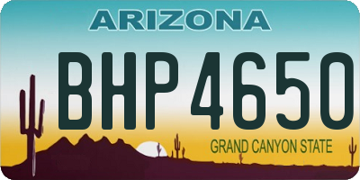 AZ license plate BHP4650