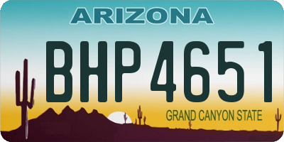AZ license plate BHP4651