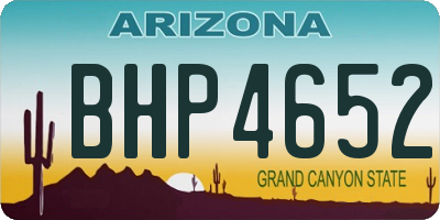 AZ license plate BHP4652
