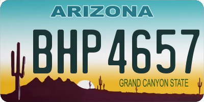 AZ license plate BHP4657