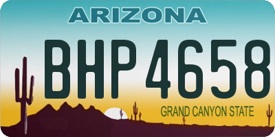 AZ license plate BHP4658