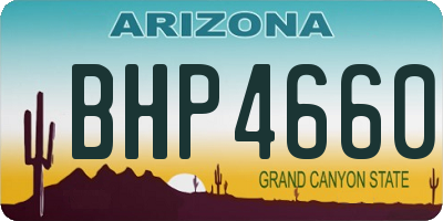 AZ license plate BHP4660