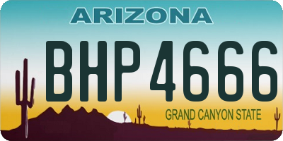 AZ license plate BHP4666