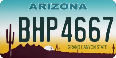 AZ license plate BHP4667