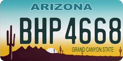 AZ license plate BHP4668