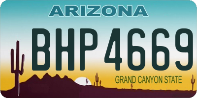 AZ license plate BHP4669