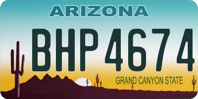 AZ license plate BHP4674