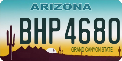 AZ license plate BHP4680