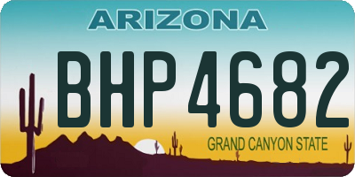 AZ license plate BHP4682