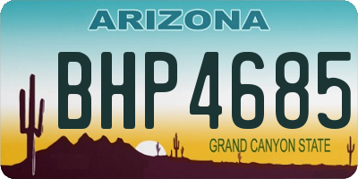 AZ license plate BHP4685